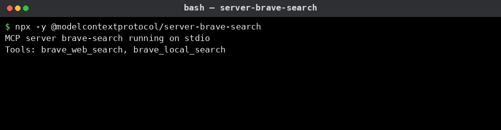 MCP Brave-Search 사용 예시