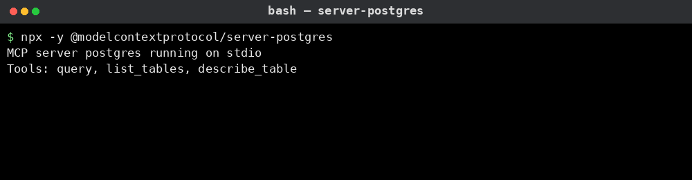 MCP Postgres 사용 예시